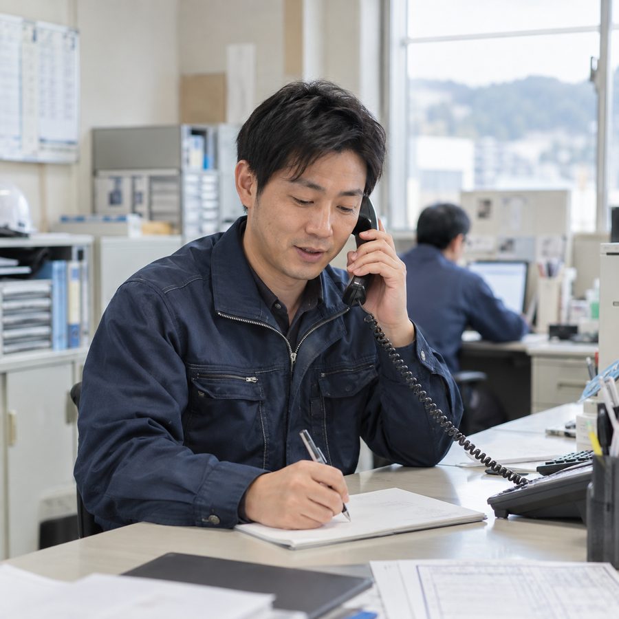電話でご相談を受けるミツワの担当者